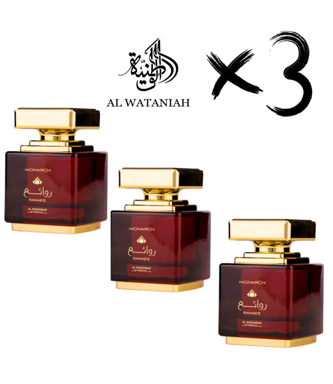 AL WATANIAH 3 X ETERNAL PERFUME RAWAYEH MONARCH, 100ml