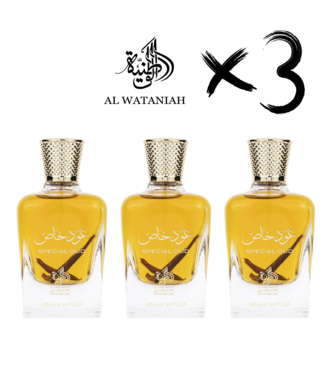 AL WATANIAH 3 X Perfume SPECIAL OUD, 100ml