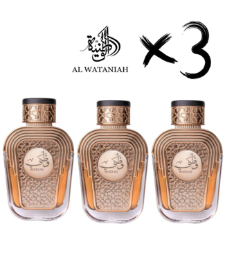 AL WATANIAH 3 X Perfume WATANI Purple, 100ml