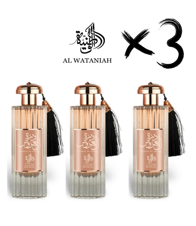 AL WATANIAH 3 X Perfume Durrat Al Aroos, 85ml