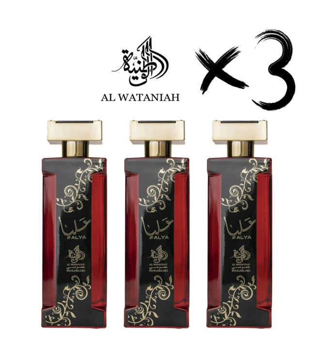 AL WATANIAH 3 X Perfume Alya, 100ml