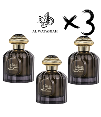 AL WATANIAH 3 X Perfume SULTAN AL LAIL, 100ml