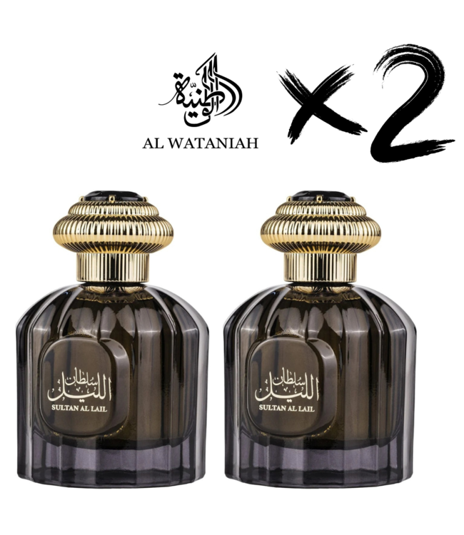 AL WATANIAH 2 X Perfume SULTAN AL LAIL, 100ml