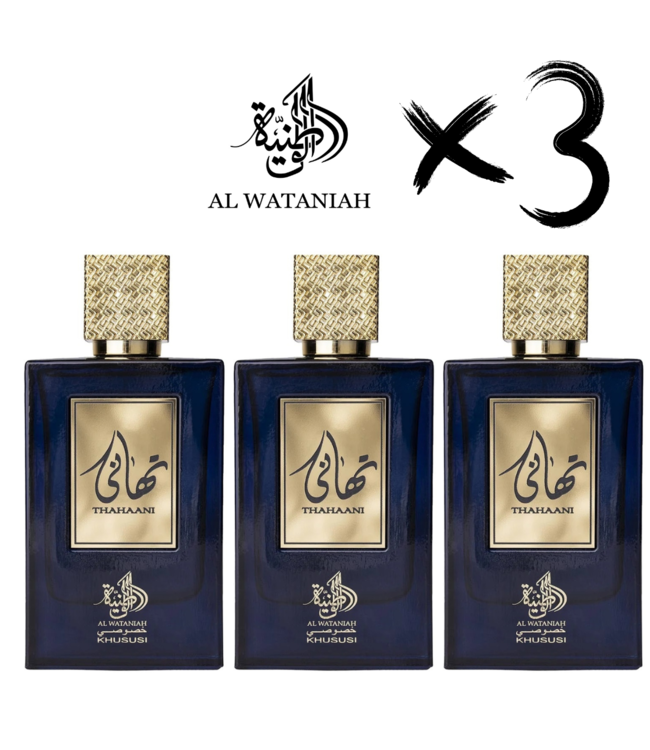 AL WATANIAH 3 X Perfume THAHAANI, 100ml