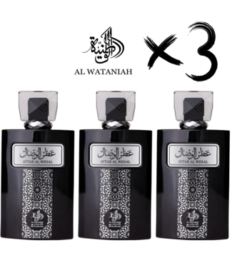 AL WATANIAH 3 X Perfume ATTAR AL WESAL, 100ml