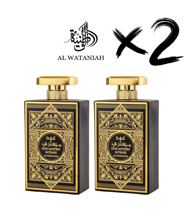 AL WATANIAH 2 X Perfume OUD MYSTERY INTENSE , 100ml