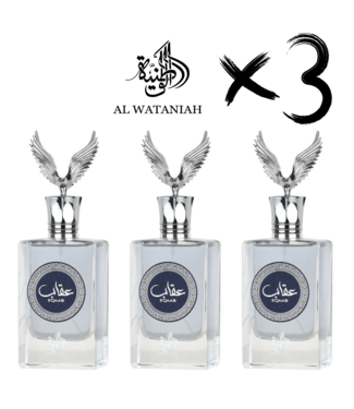 AL WATANIAH 3 X Perfume EQAAB, 100ml