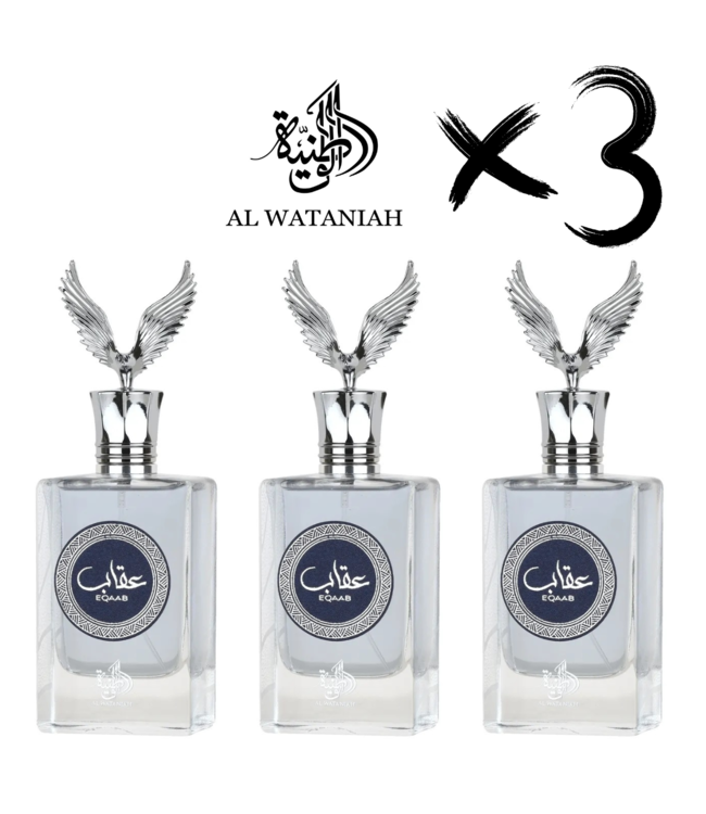 AL WATANIAH 3 X Perfume EQAAB, 100ml