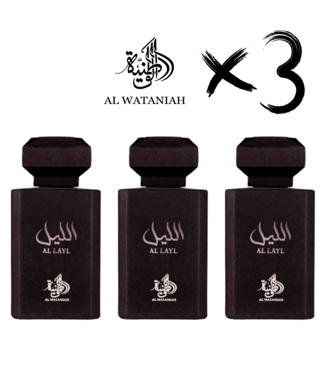 AL WATANIAH 3  X Perfume AL LAYL, 100ml