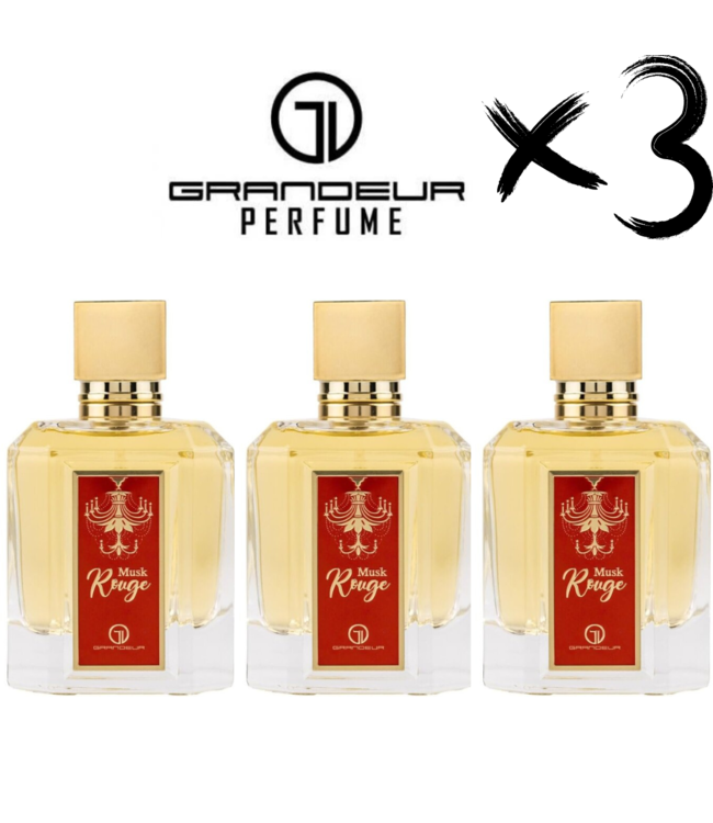 GRANDEUR 3 x Perfume MUSK  ROUGE, 100ml