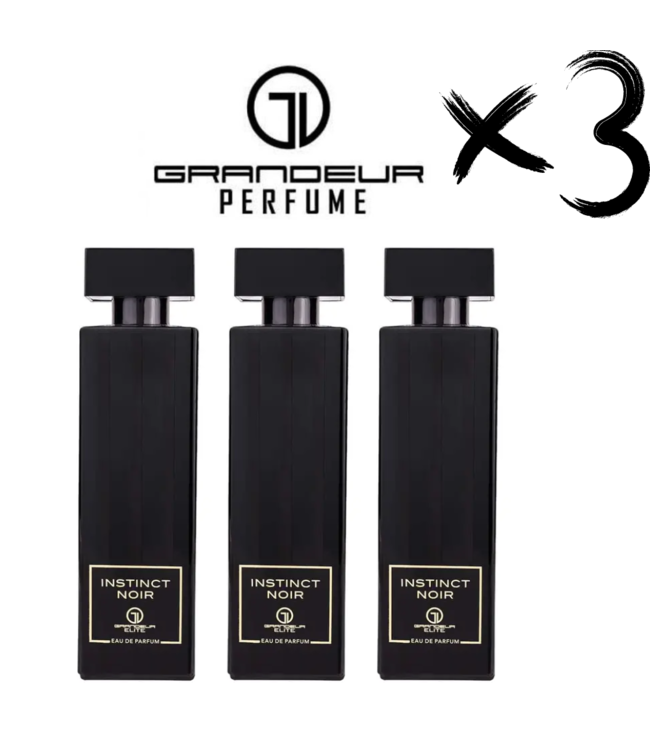 GRANDEUR 3 X Perfume INSTINCT NOIR, 100ml