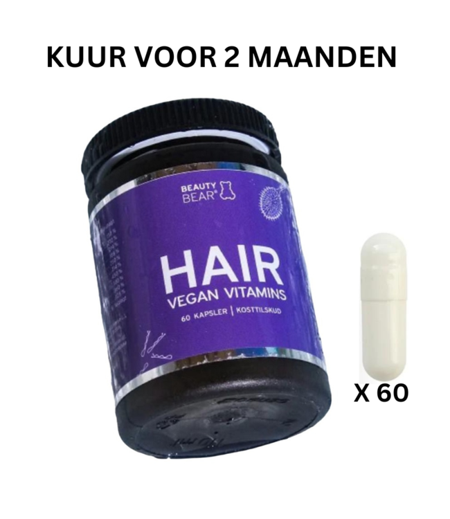 BEAUTY BEAR Hair Vitamines, 60 Capsules (2 Maand Kuur)