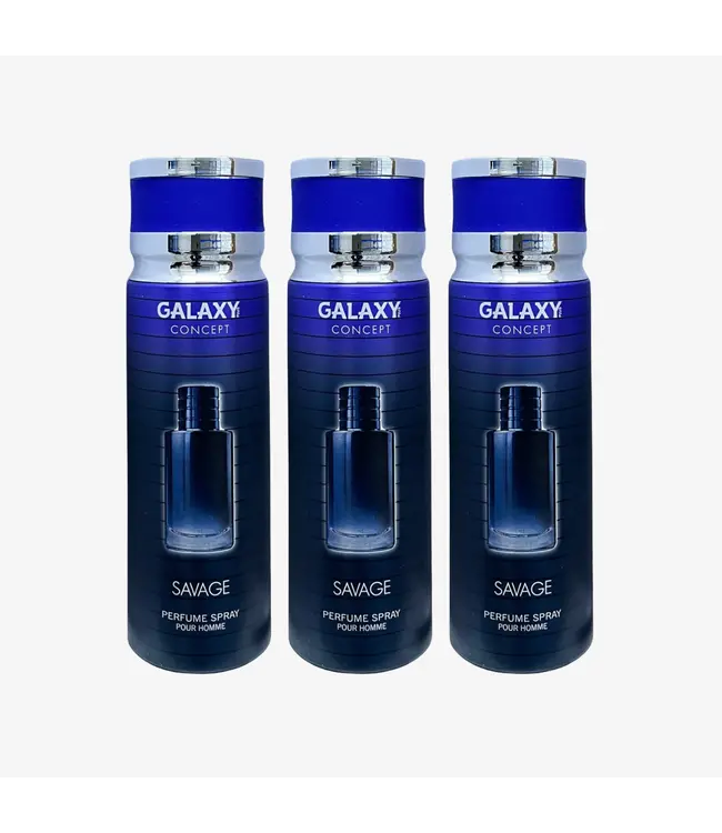 GALAXY  3 X SAVAGE Perfume Body Spray, 200ml - Inspired By Sauvage