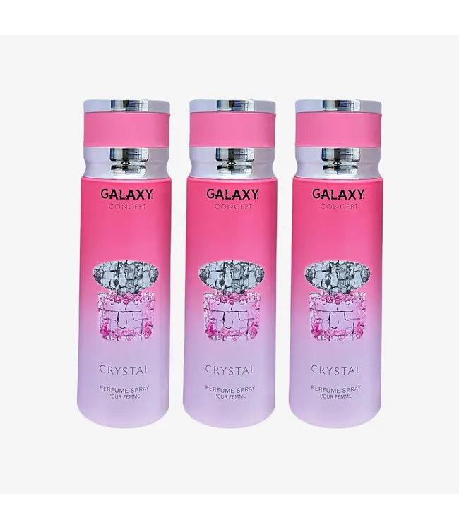 GALAXY  3 X CRYSTAL Perfume Body Spray, 200ml - Inspired By CRYSTAL VERSACE / FRENCH CRUSTAL BRIGHT