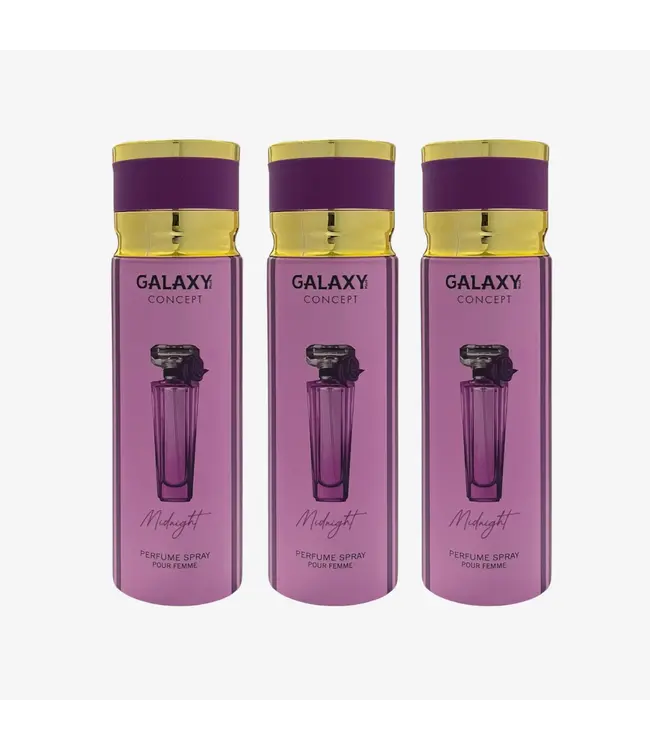 GALAXY  3 X MIDNIGHT Perfume Body Spray, 200ml - Inspired By LANCOME / TREASURE MIDNIGHT