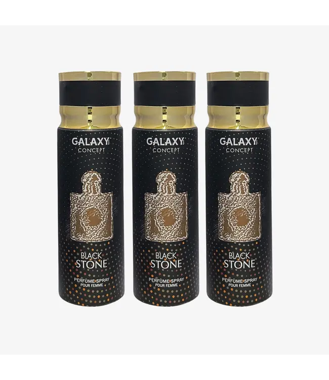 GALAXY  3 X BLACK STONE Perfume Body Spray, 200ml - Inspired OPIUM YSL / BLACK OPIUM