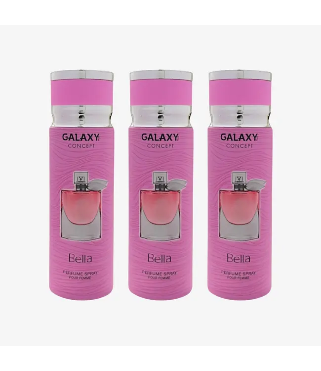 GALAXY  3 X BELLA Perfume Body Spray, 200ml - Inspired LA VIE EST BELLE LANCOME
