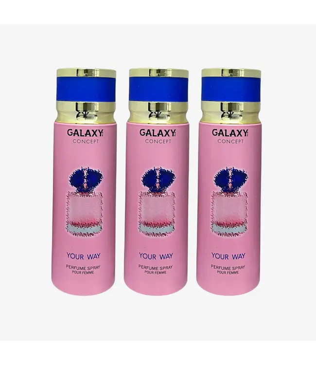 GALAXY  3 X YOUR WAY Perfume Body Spray, 200ml - Inspired  MY WAY ARMANI