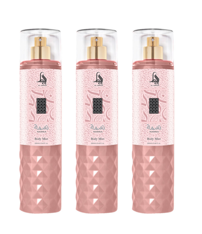 AL ABSAR SET BODY MIST Nasma,  3 X 200ml