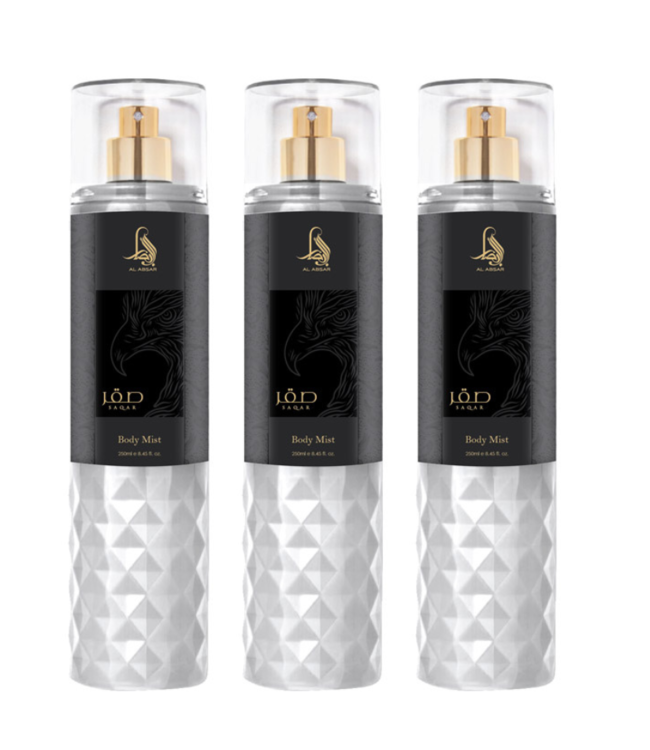 AL ABSAR SET BODY MIST Saqar,  3 X 200ml