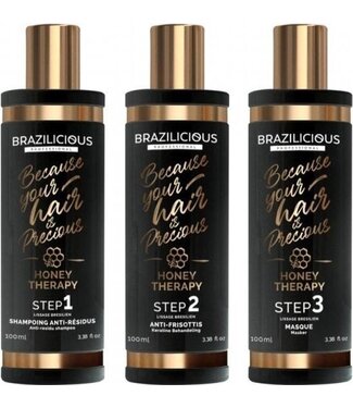 BRAZILICIOUS Honey Therapy Keratine 3 x 100ml