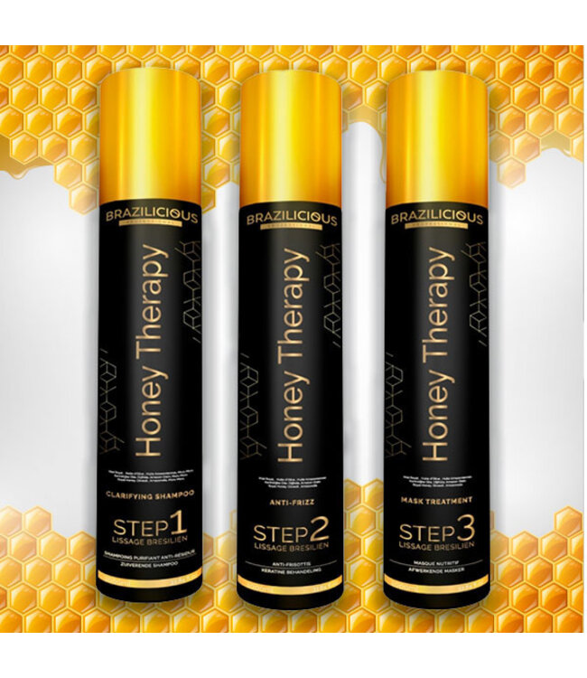 BRAZILICIOUS Honey Therapy Keratine 3 x 1000ml