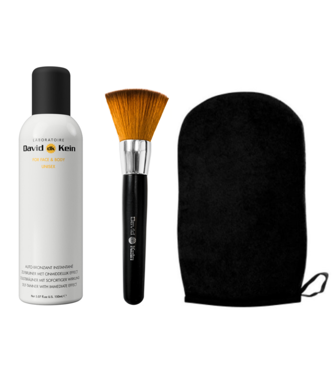 DAVID KEIN Tanning Spray 150ml + Kabuki Brush + Tanning Golve