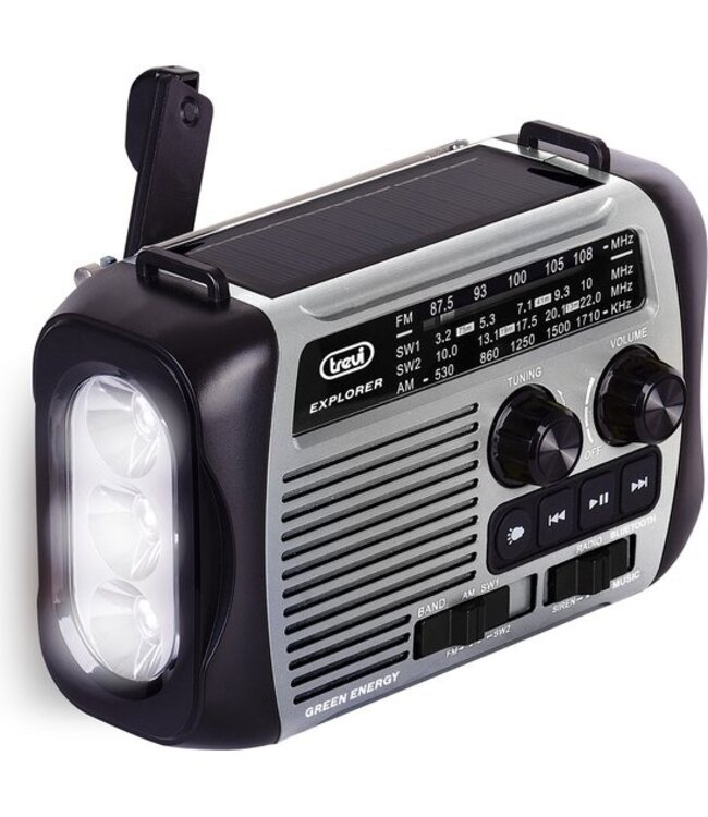 TREVI RA 7F30 BT, Draagbaar, Analoog, AM, FM, SW, Zwart, Grijs, Monochromatisch, Draaiknop