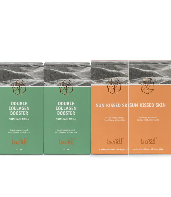 BA'SIL  Summer Glow Pack - 2 x NEW DOUBLE COLLAGEN BOOSTER + 2 x Sun Kissed Skin