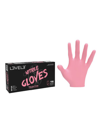 LEVEL3 NITRILE GLOVES 100PCS PEARL PINK