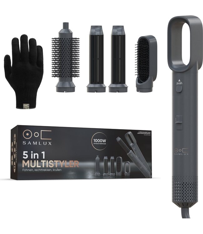 SAMLUX 5 In 1 Multistyler Deluxe Edition + Gant gratuit
