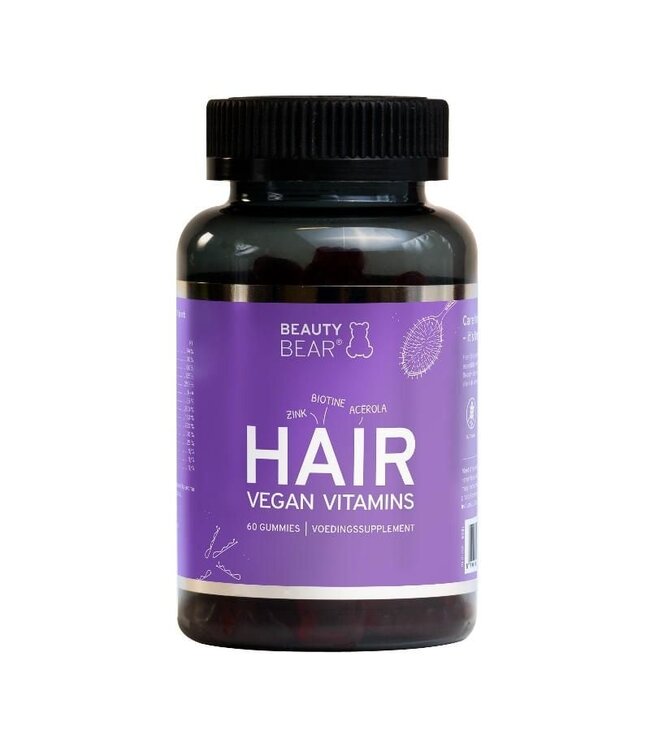 BEAUTY BEAR Hair Vitamines, 60 Gummies - 5 + 1 Gratis