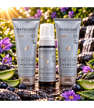 NATULIQUE TRIPLE PACK Pure Silver Shampoo + Conditioner + Mousse 3 x 150ml