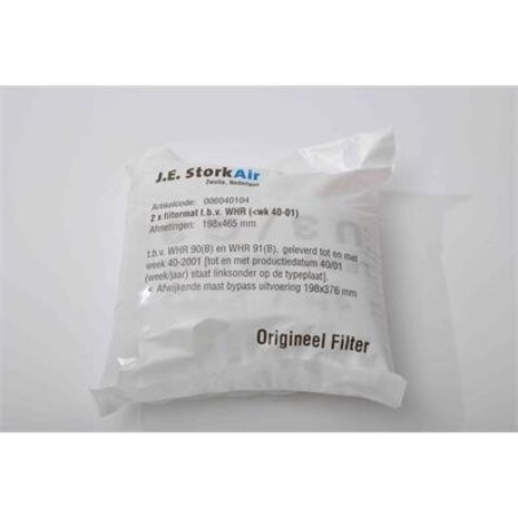 Zehnder Filtershop Zehnder Stork air WHR-90 | 91 | G3/G3 | tot week 40 - 2001 Zehnder Filtershop Zehnder Stork air WHR-90 | 91 | G3/G3 | tot week 40 - 2001