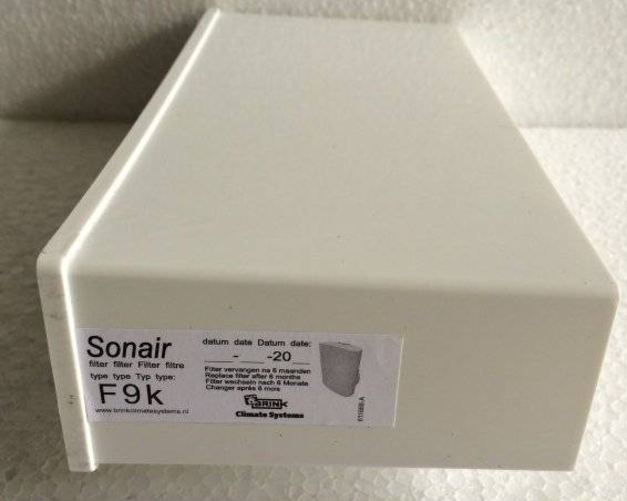 Brink filtershop Sonair F+  | origineel F9K-filter- inclusief filterhouder