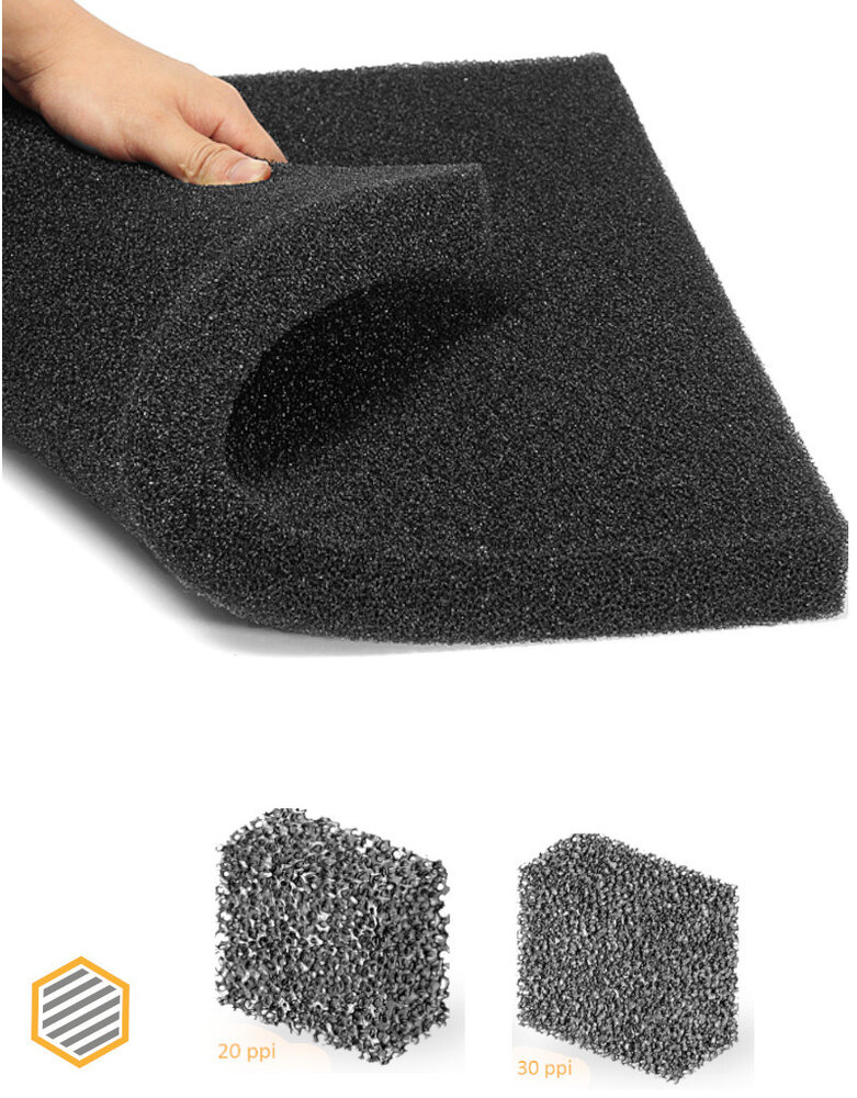 hq-filters PPI 15 filterdoek  - Afmetingen: van 0,5 tot en met 2 m² - Dikte van 5 tot en met 50 mm. hq-filters PPI 15 filterdoek  - Afmetingen: van 0,5 tot en met 2 m² - Dikte van 5 tot en met 50 mm.
