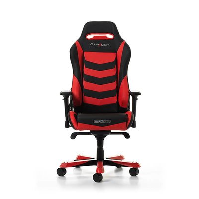 Gear DXRacer - IRON I166-NR Gaming Chair (Zwart / Rood)