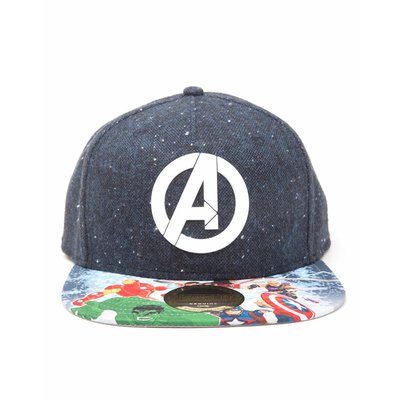 Game Merchandise Marvel - Avengers Logo with Comic Print Snapback