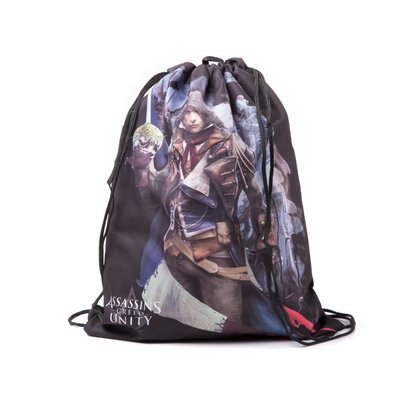 Game Merchandise Assassin's Creed Unity - Arno Poster Gymbag (Zwart)