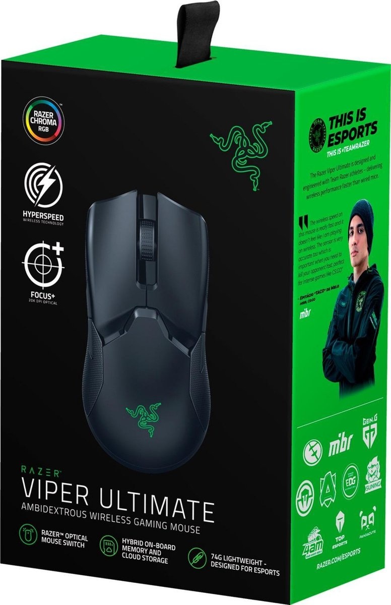Reproduceren binnen pakket Razer Draadloze Viper Ultimate Gaming Muis - Game Muizen -  Computer-Bestel.nl
