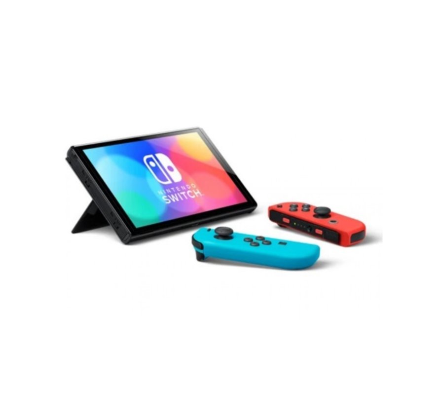 Switch Console (OLED Model) - Blauw/Rood