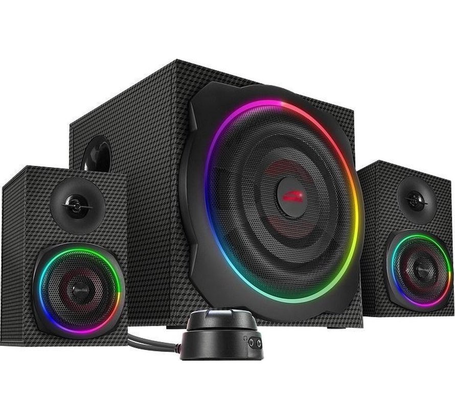 Gravity Carbon RGB 2.1 Subwoofer System