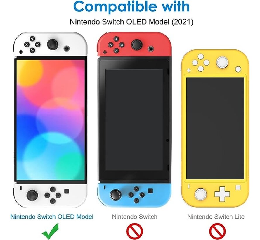 JETech Schermbeschermer Nintendo Switch (OLED Model) 2 stuks
