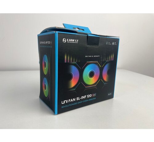 Lian Li Uni Fan SL-INF 120 RGB Triple Pack Zwart, 120mm