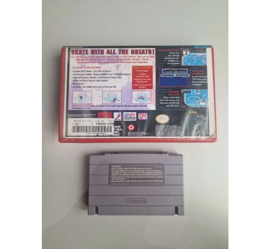 SNES - NHLPA Hockey '93 - USA - Plastic Boxed