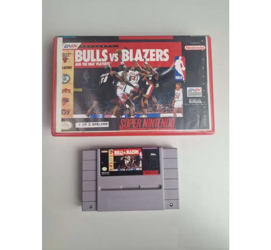 SNES - Bulls Vs Blazers and the NBA Playoffs - USA - Plastic Boxed