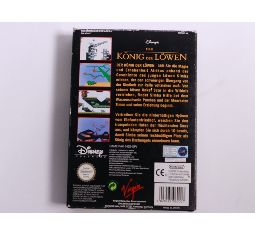 NES - Lion King / Der König Der Löwen - Boxed