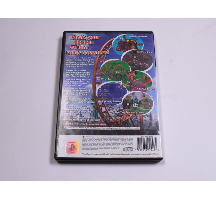 PlayStation 2 - Theme Park World  [No Manual]
