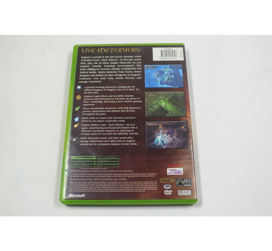 Xbox Classic - Baldur's Gate: Dark Alliance
