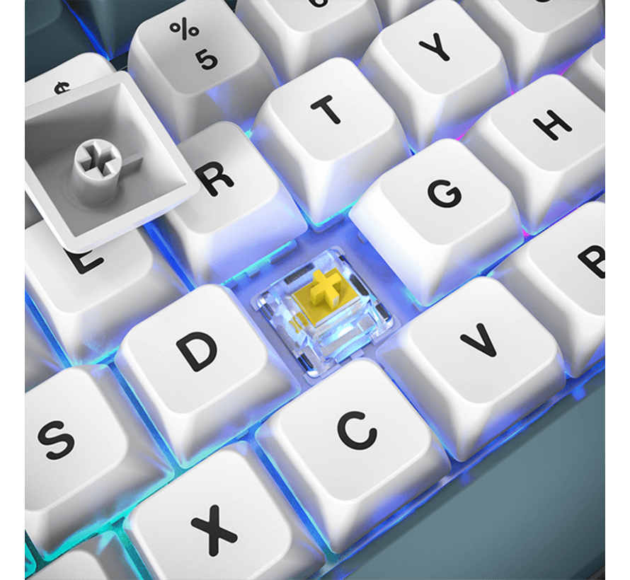 MKey Freedom "Gateron G Pro 2.0 Yellow" | Full - RGB - Mechanisch (QWERTY US)